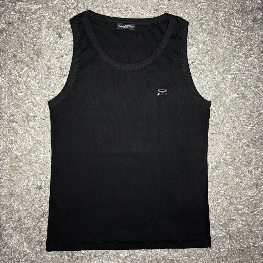 Women’s Dolce & Gabanna Logo Black Tank Top